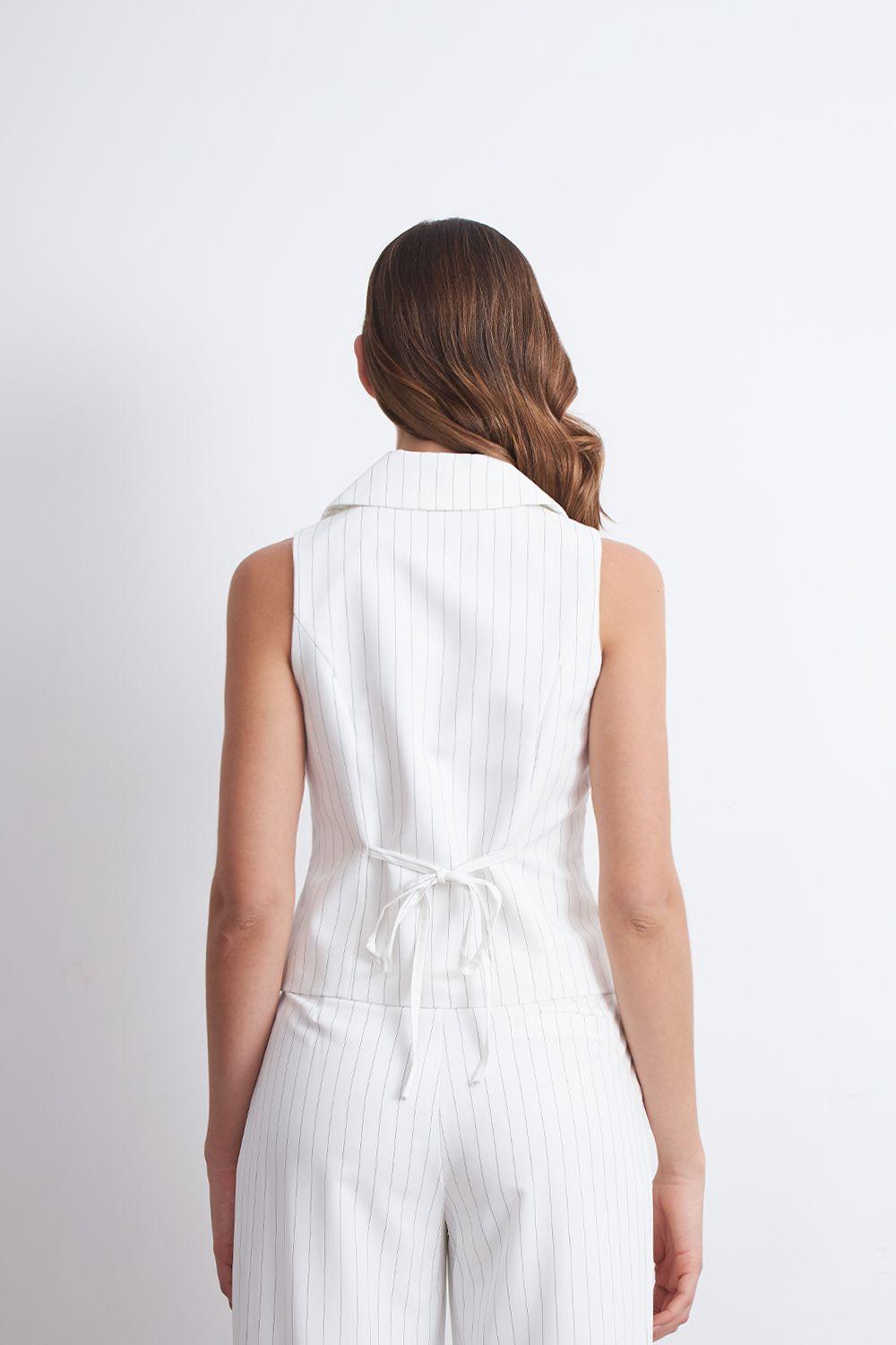Gilet Blanco Rayas Diplomáticas  Nicopoly-3