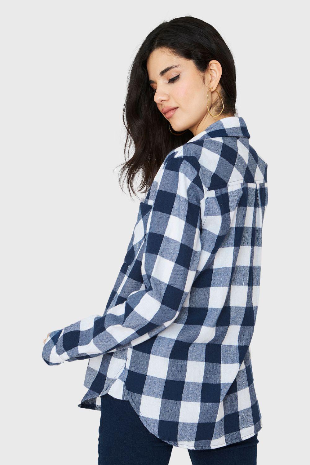 Camisa Cuadros Azul Nicopoly-3