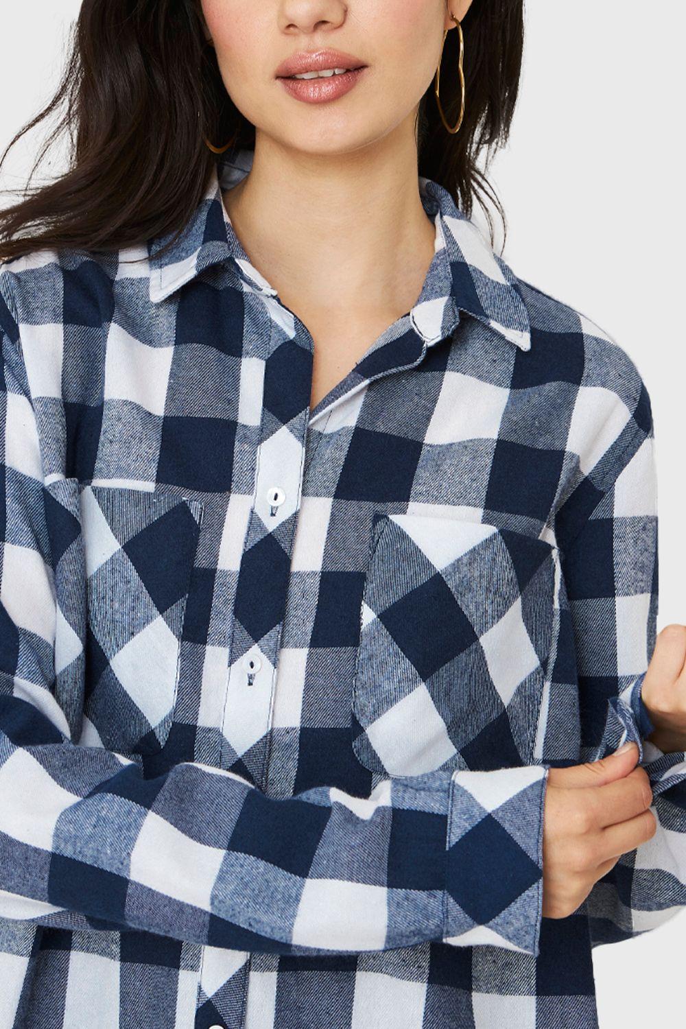 Camisa Cuadros Azul Nicopoly-5