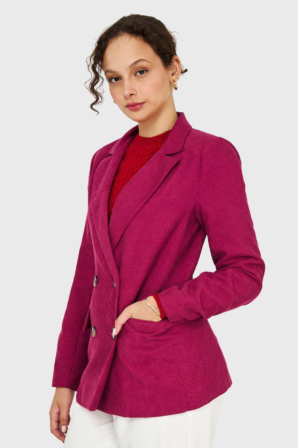 Blazer Cotelé Burdeo Nicopoly-2