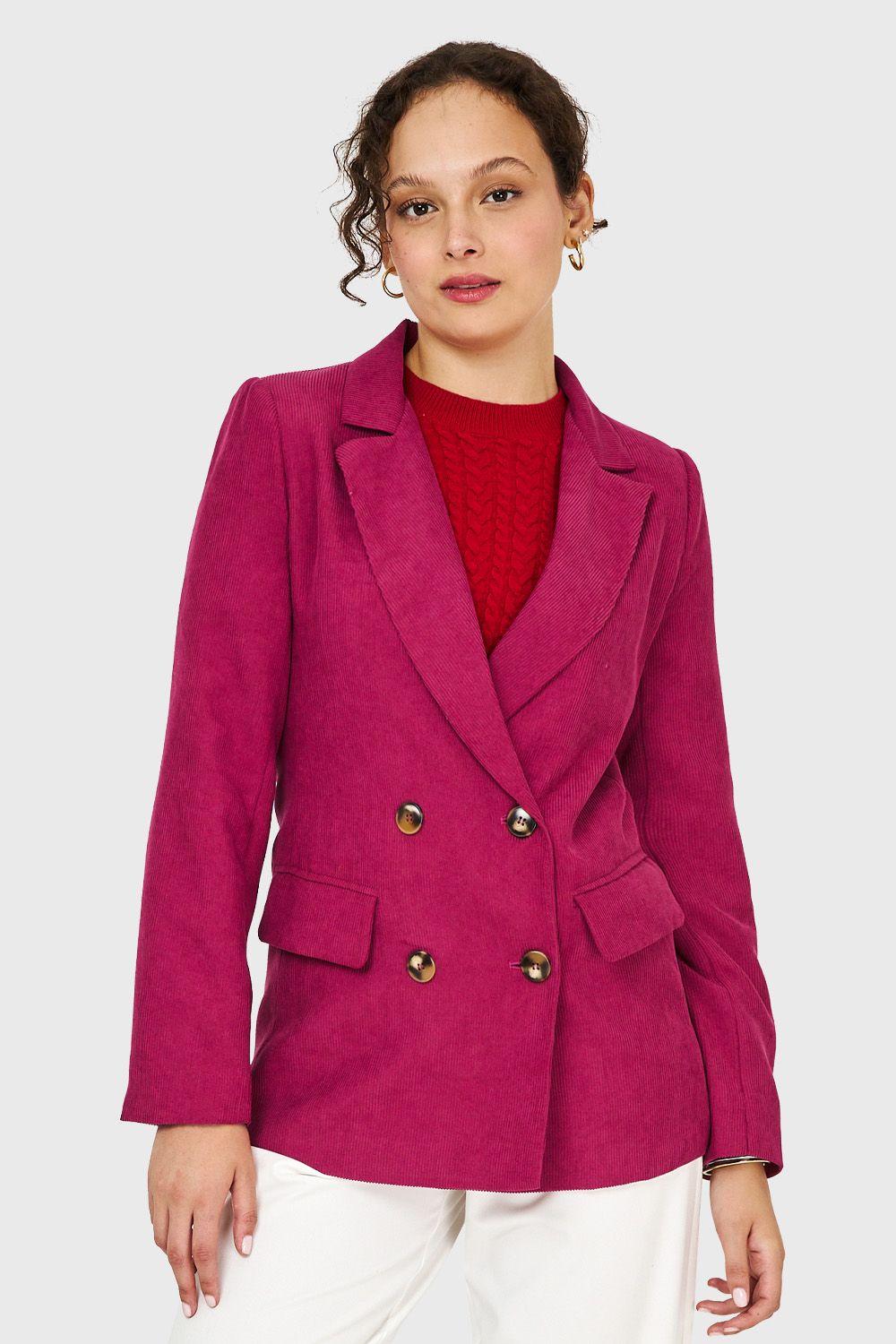 Blazer Cotelé Burdeo Nicopoly-4