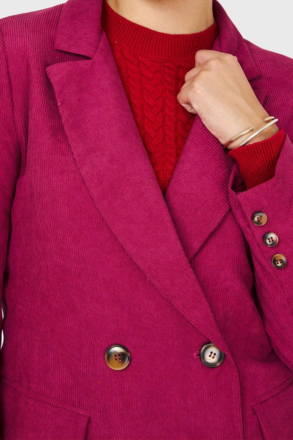 Blazer Cotelé Burdeo Nicopoly-5