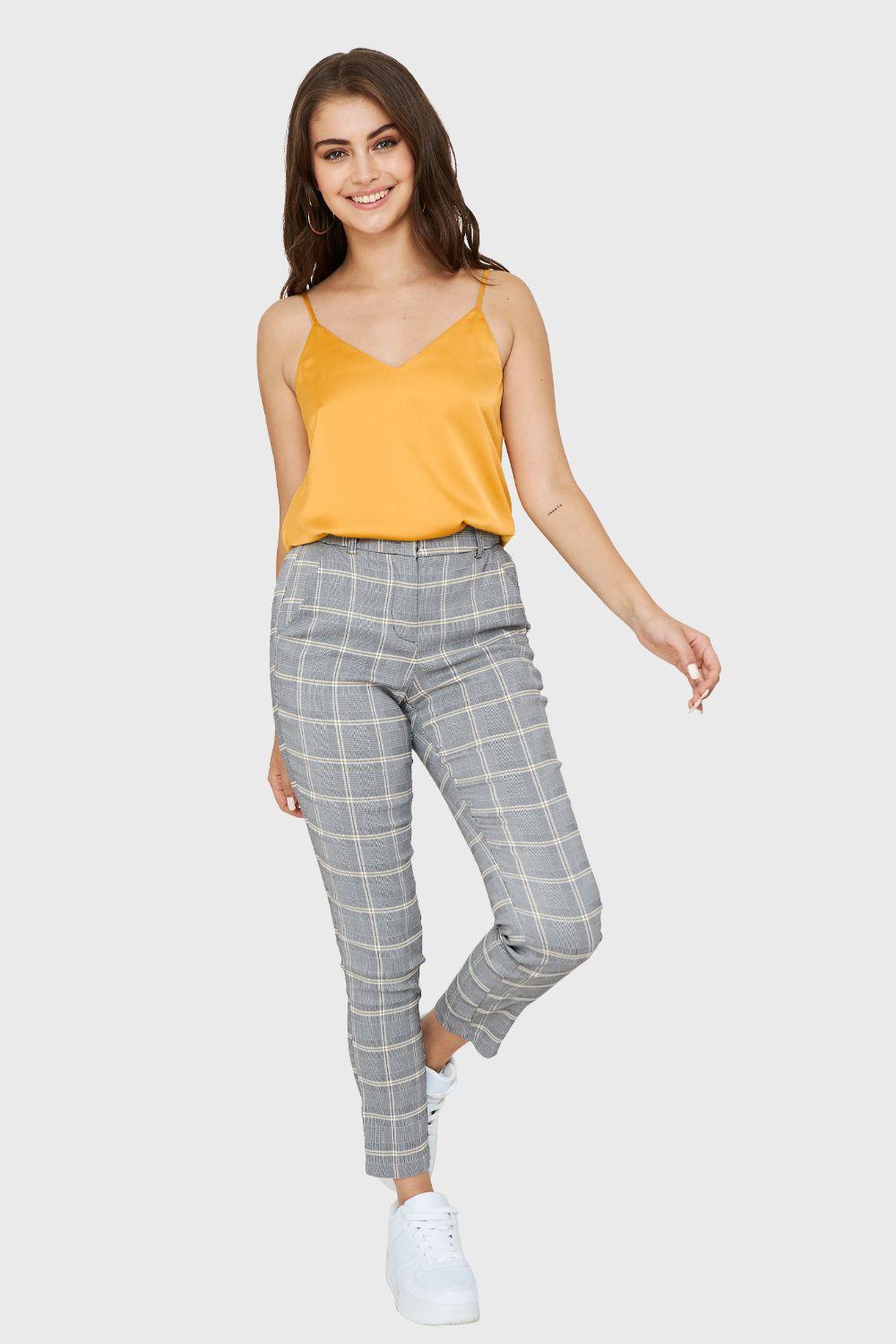 Top Tipo Satín Amarillo Nicopoly-1