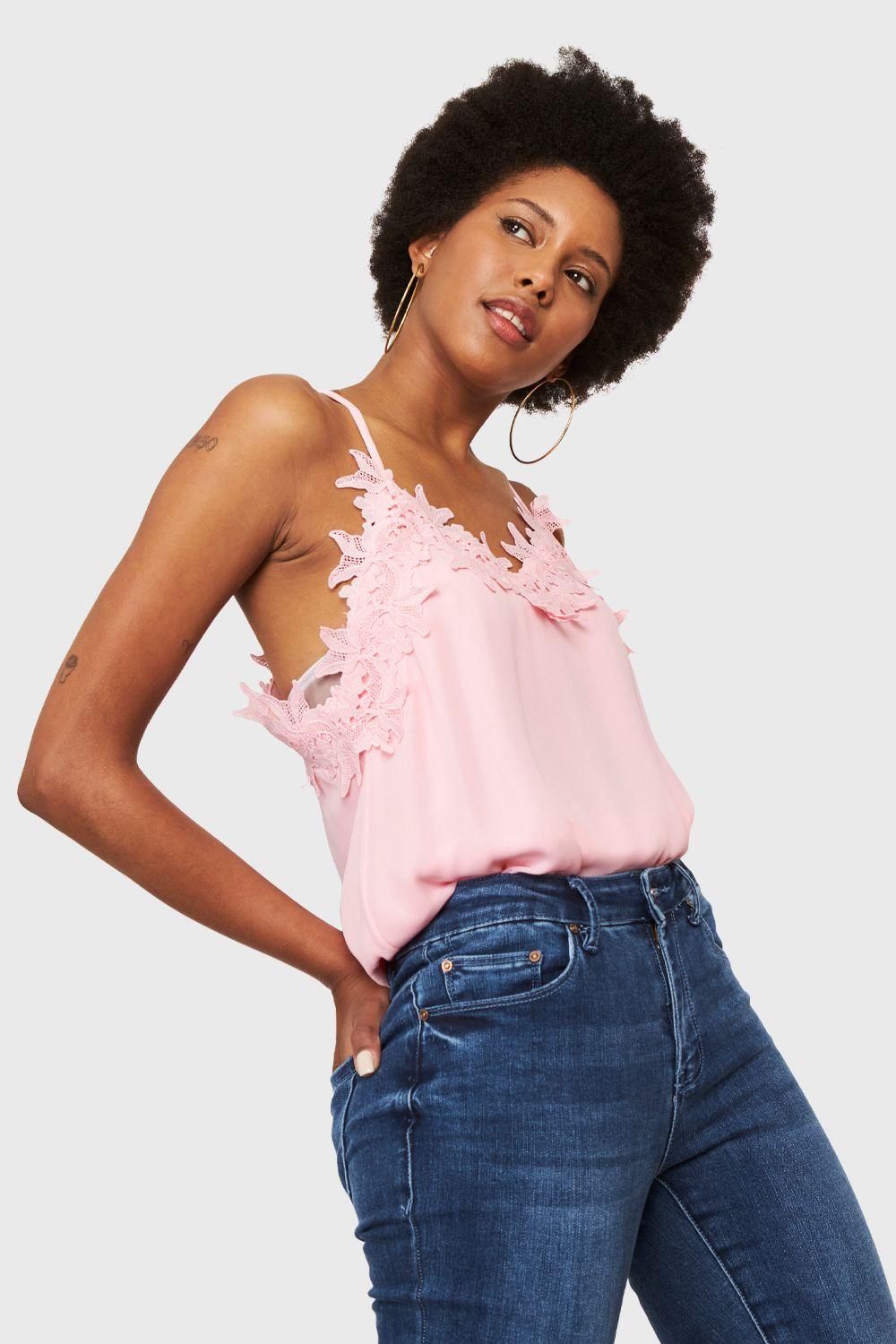 Blusa Escote Flores Rosado Nicopoly-2