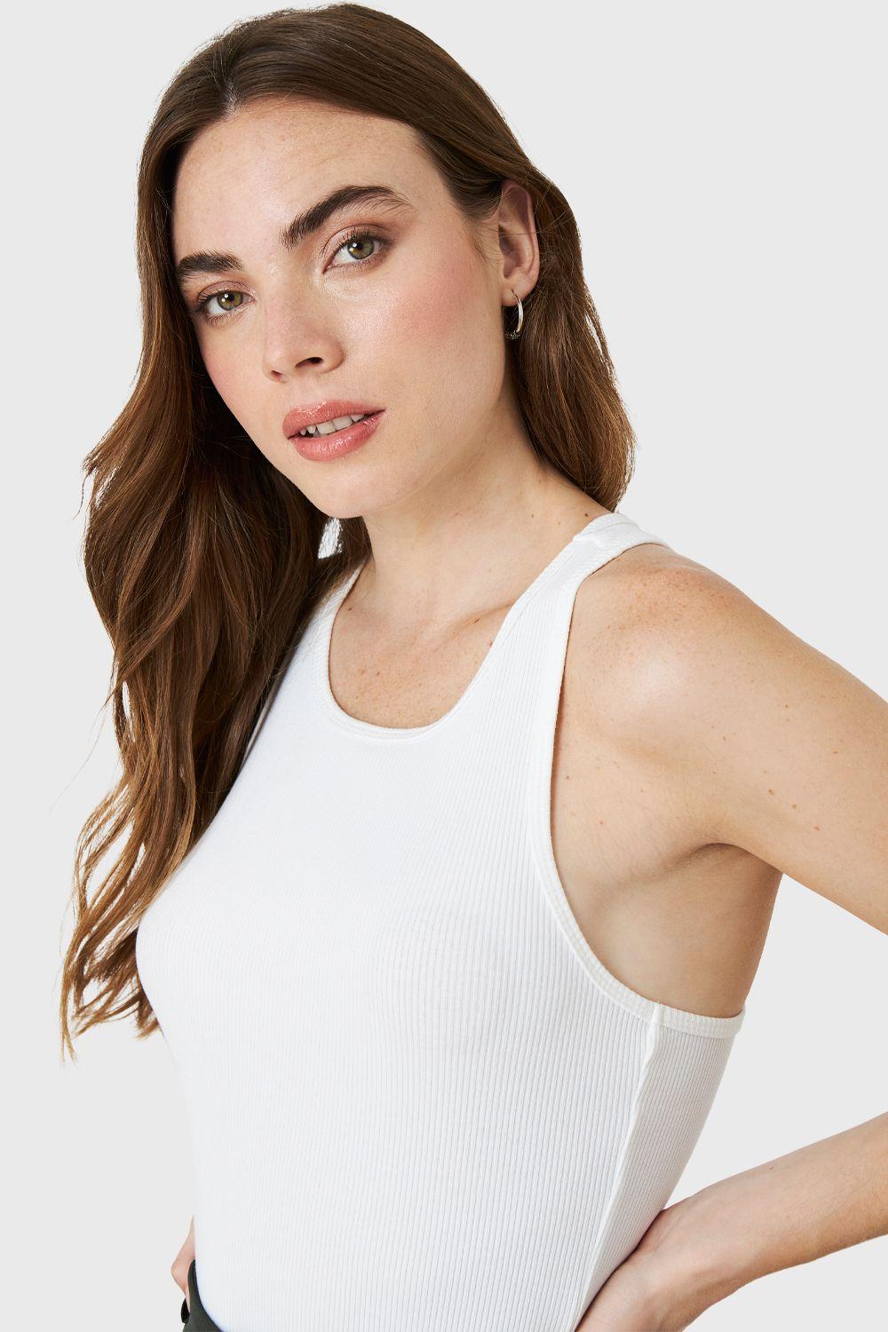 Crop Top Básico Blanco Nicopoly-5