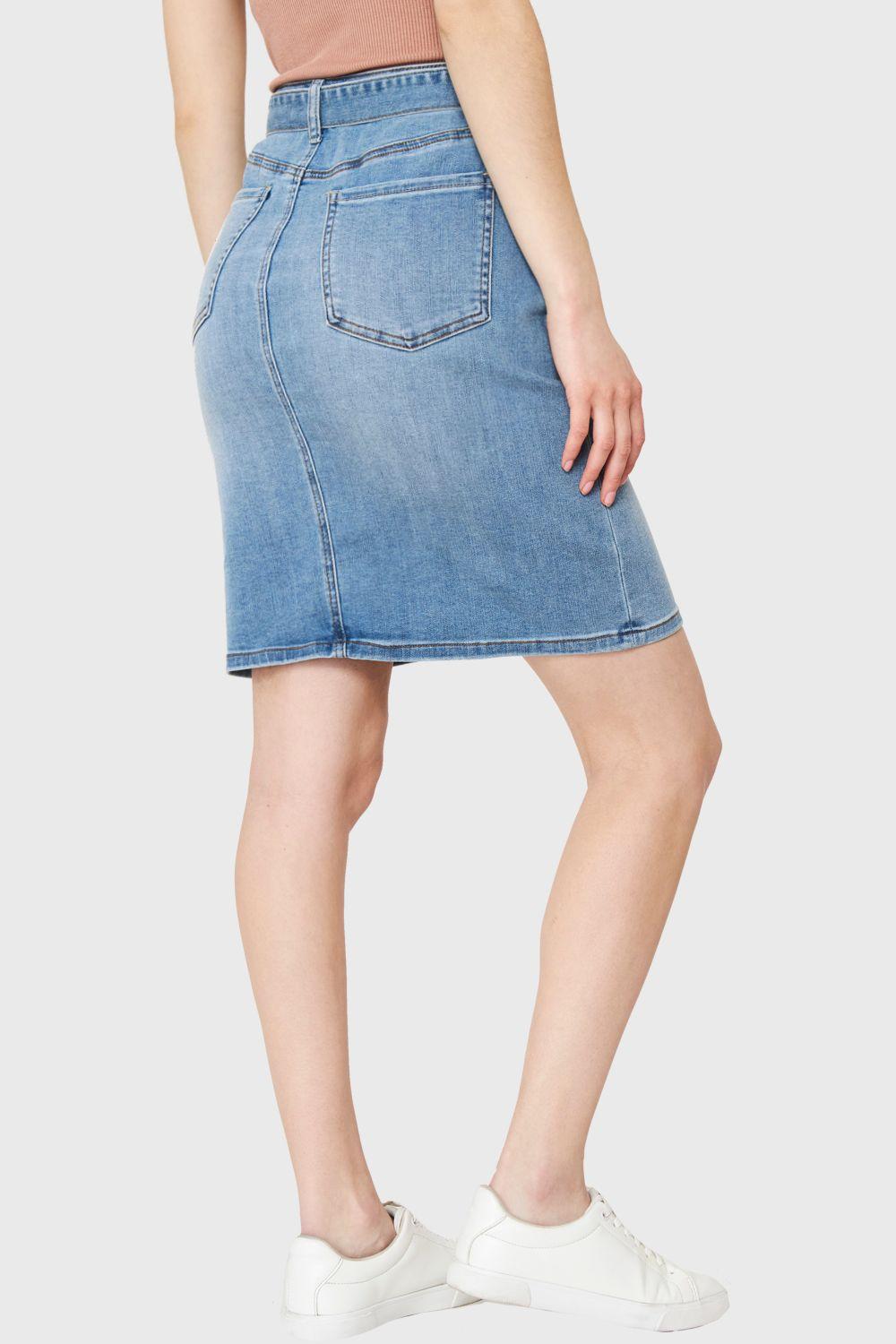 Falda Denim Lazo Azul Nicopoly-3