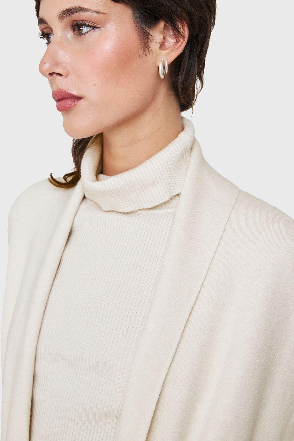 Tapado Tipo Tejido Sin Mangas Blanco Invierno Nicopoly-5