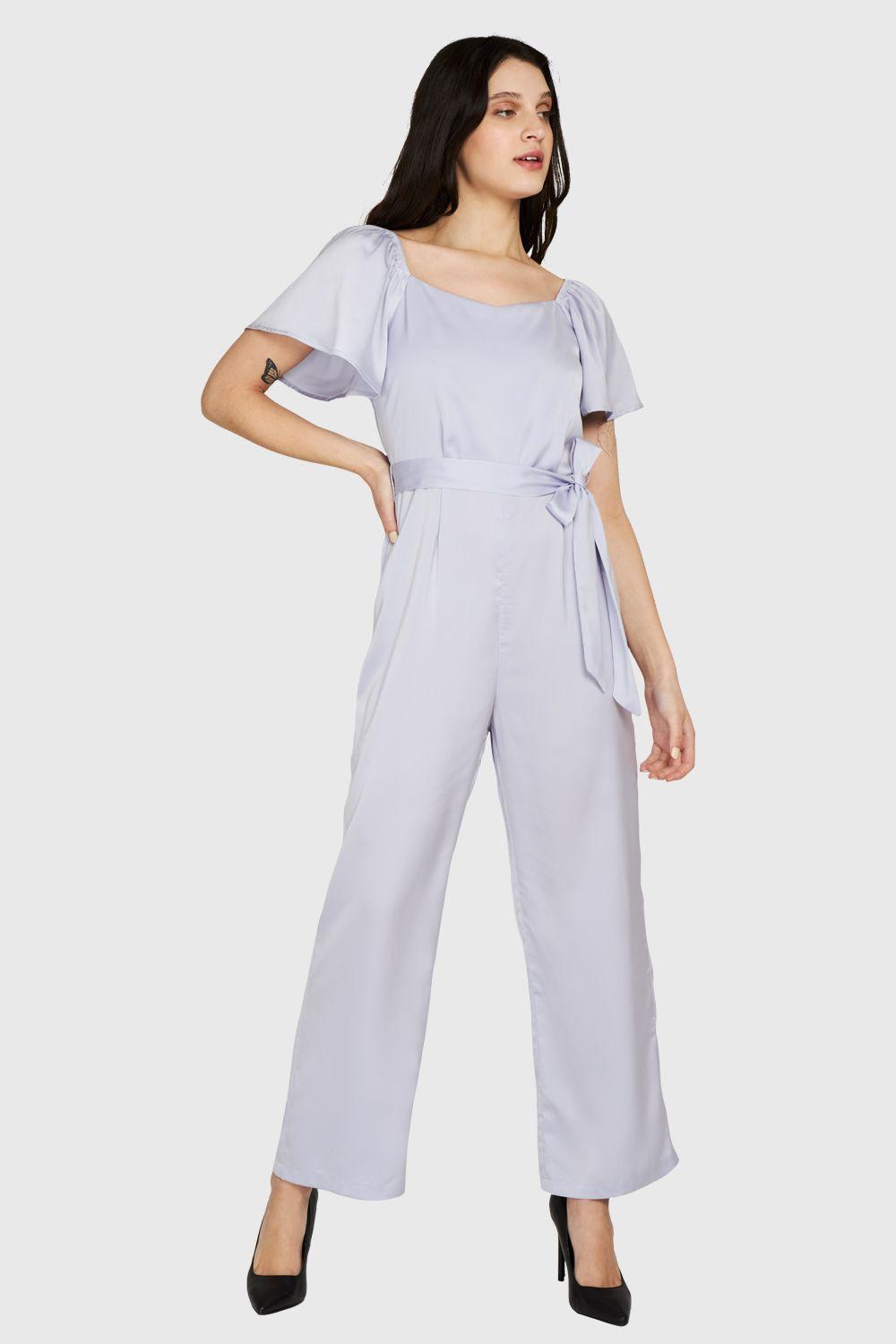 Enterito Tipo Satín Lazo Lila Nicopoly-0