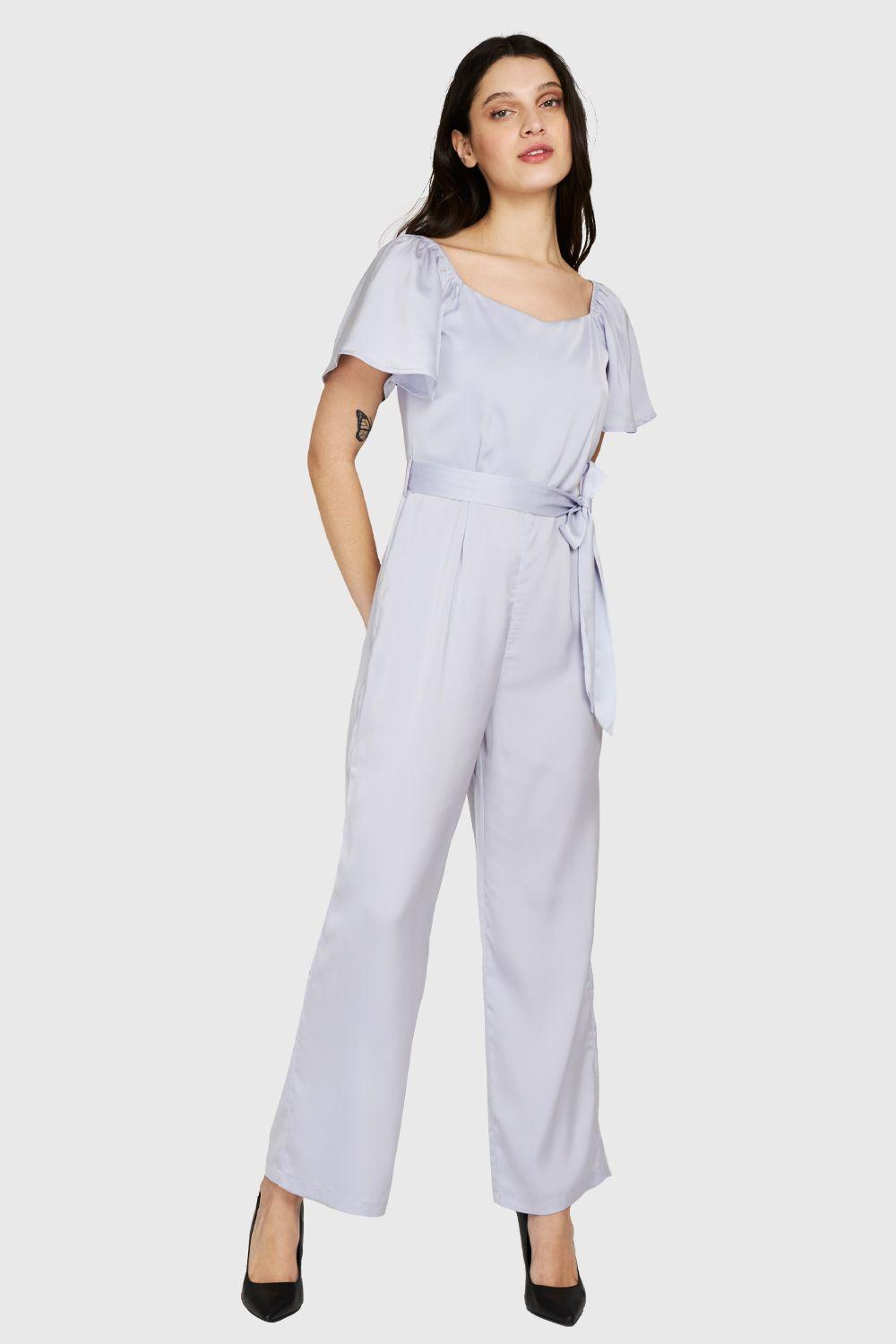 Enterito Tipo Satín Lazo Lila Nicopoly-1