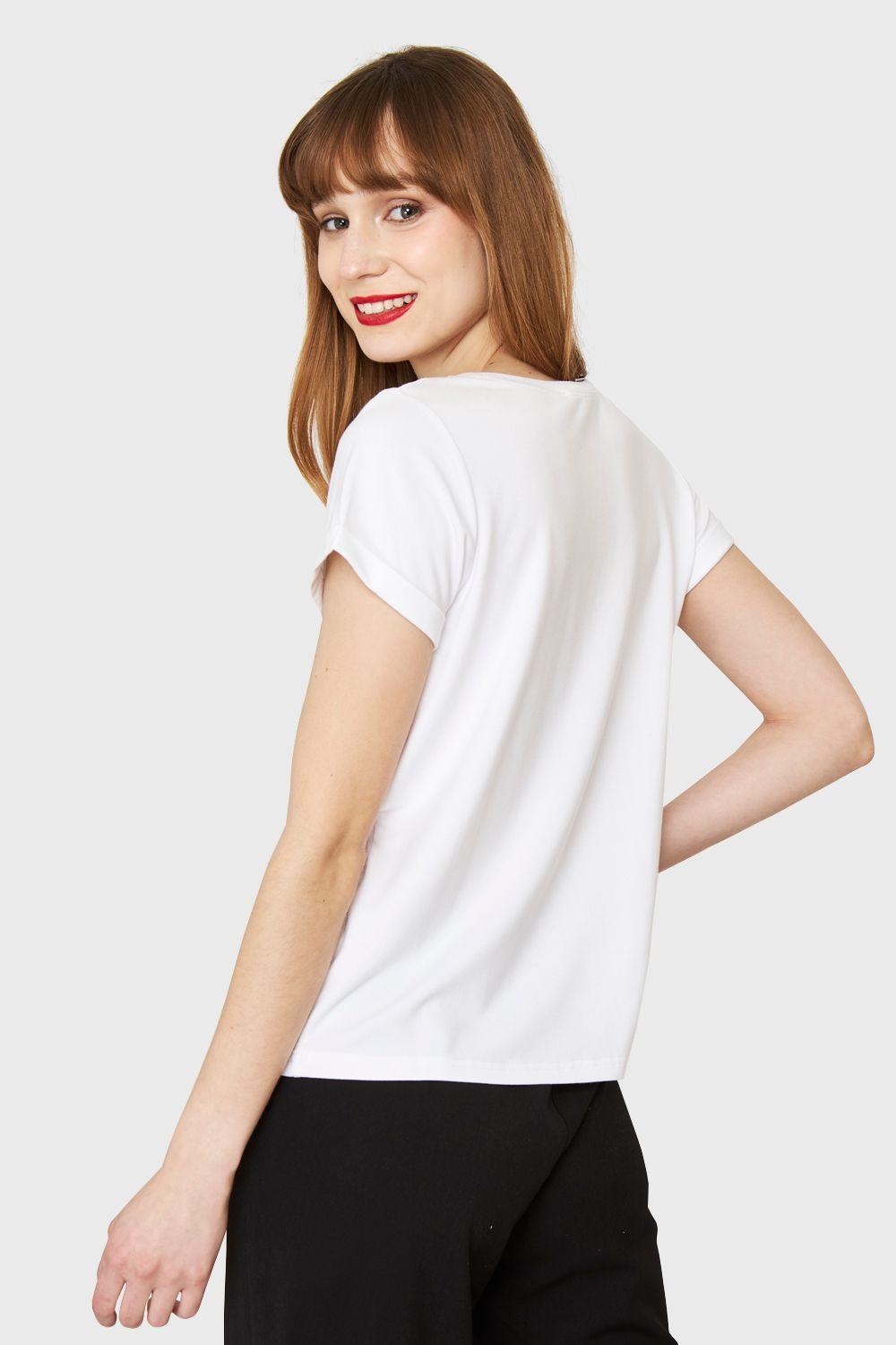 Polera Estampado Gatos Blanco Nicopoly-3