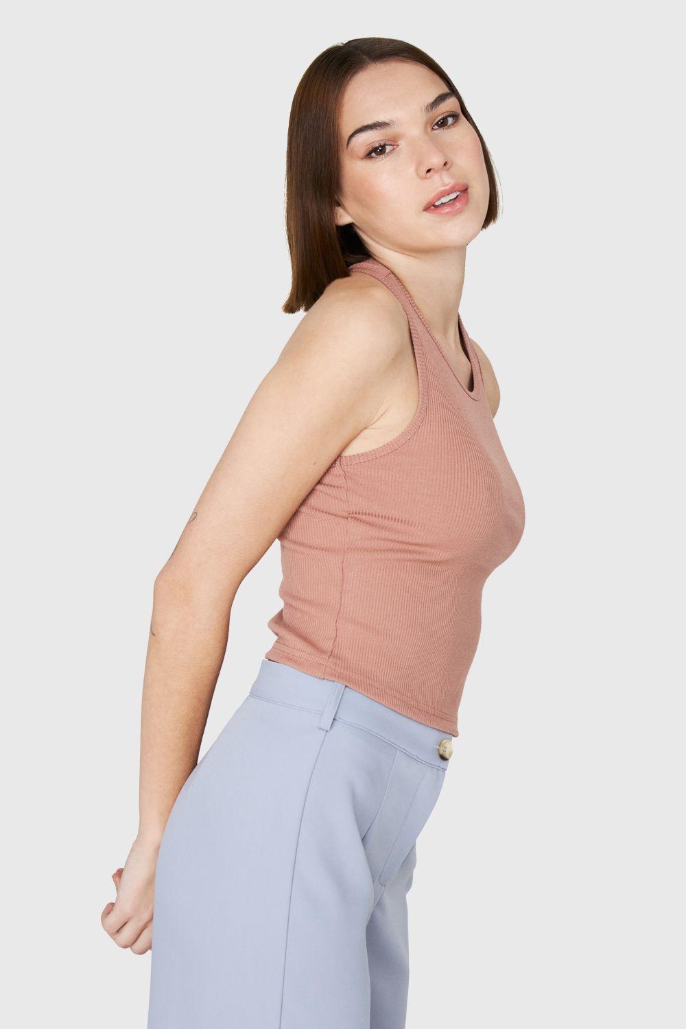 Crop Top Básico Nude Nicopoly-2