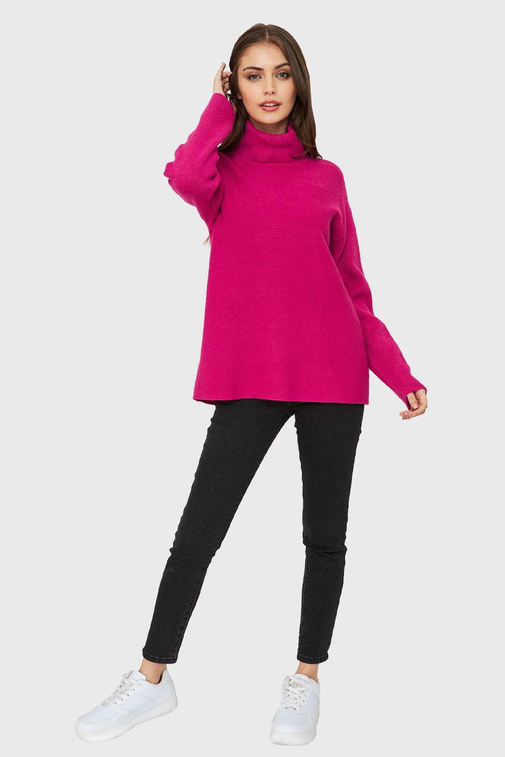Sweater Cuello Beatle Soft Fucsia Nicopoly-1