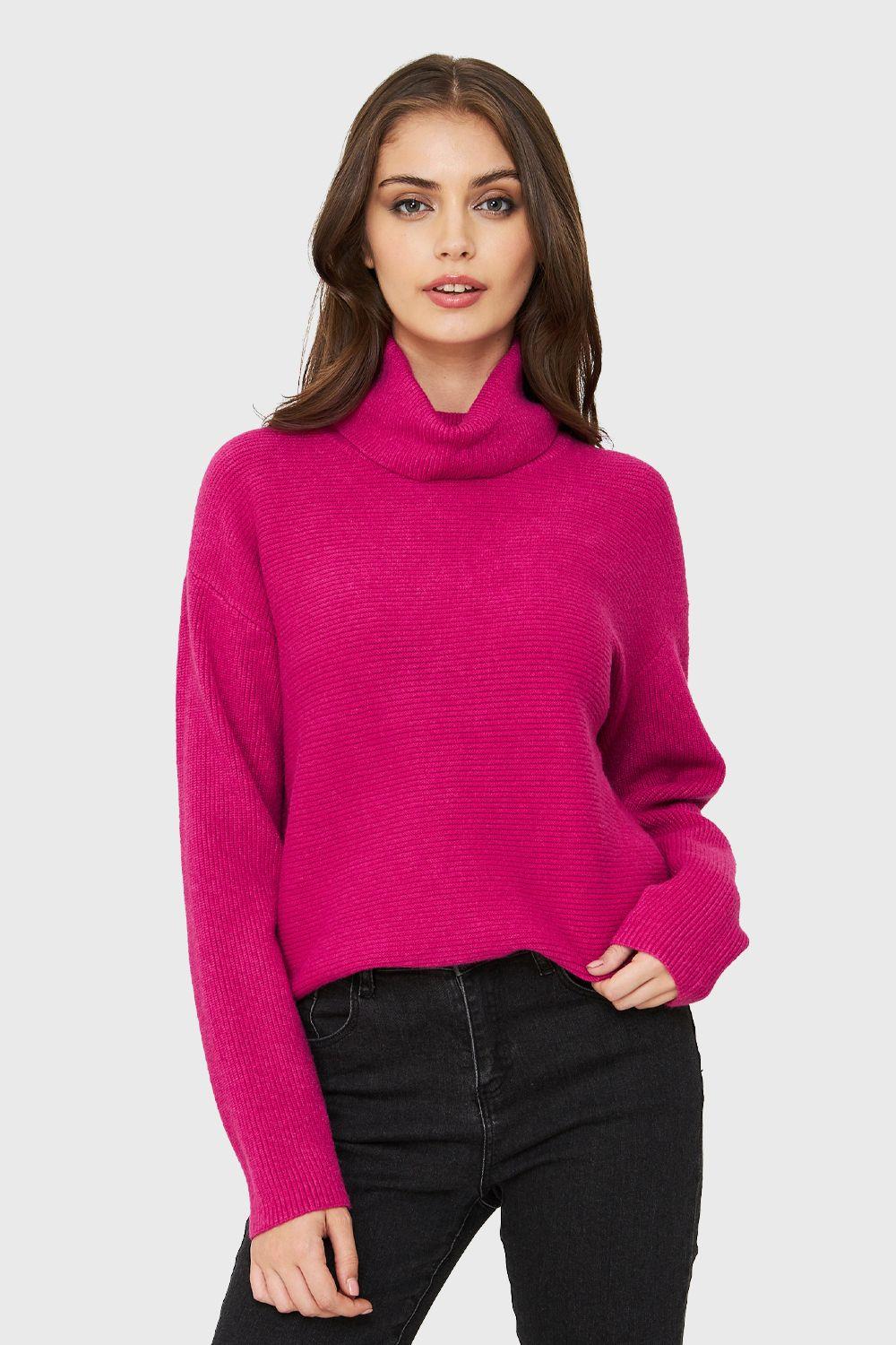 Sweater Cuello Beatle Soft Fucsia Nicopoly-4
