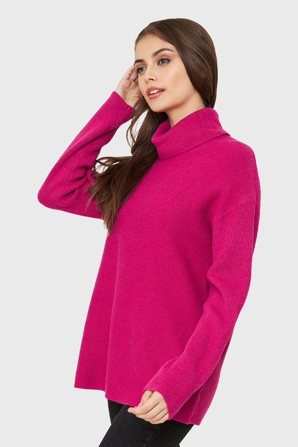 Sweater Cuello Beatle Soft Fucsia Nicopoly-2