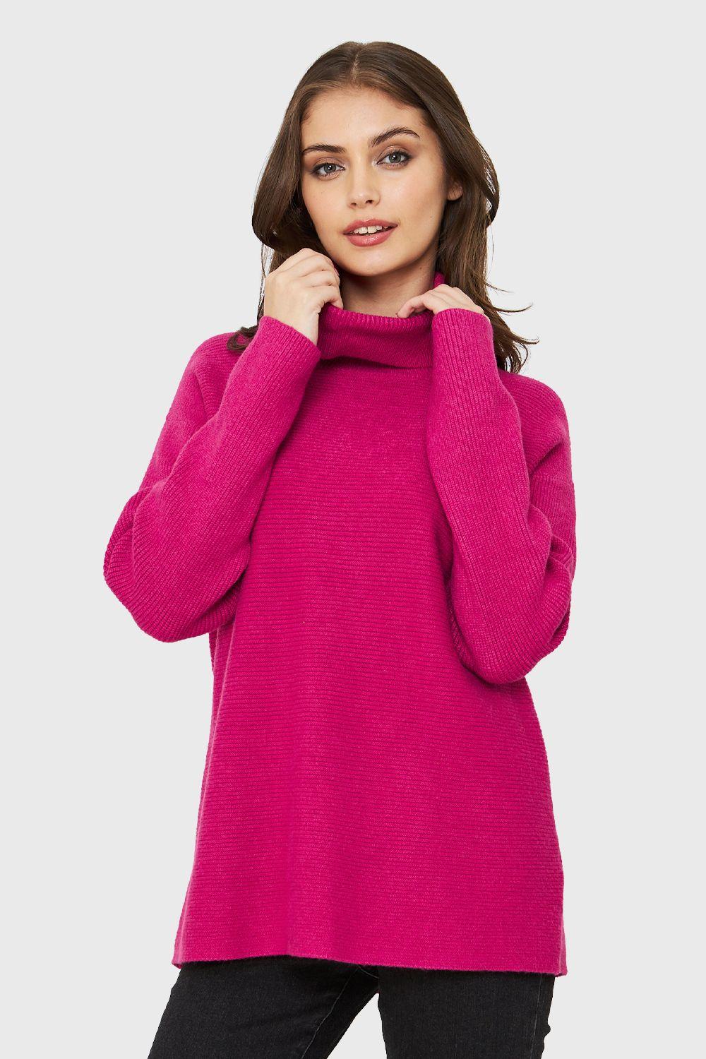 Sweater Cuello Beatle Soft Fucsia Nicopoly-0