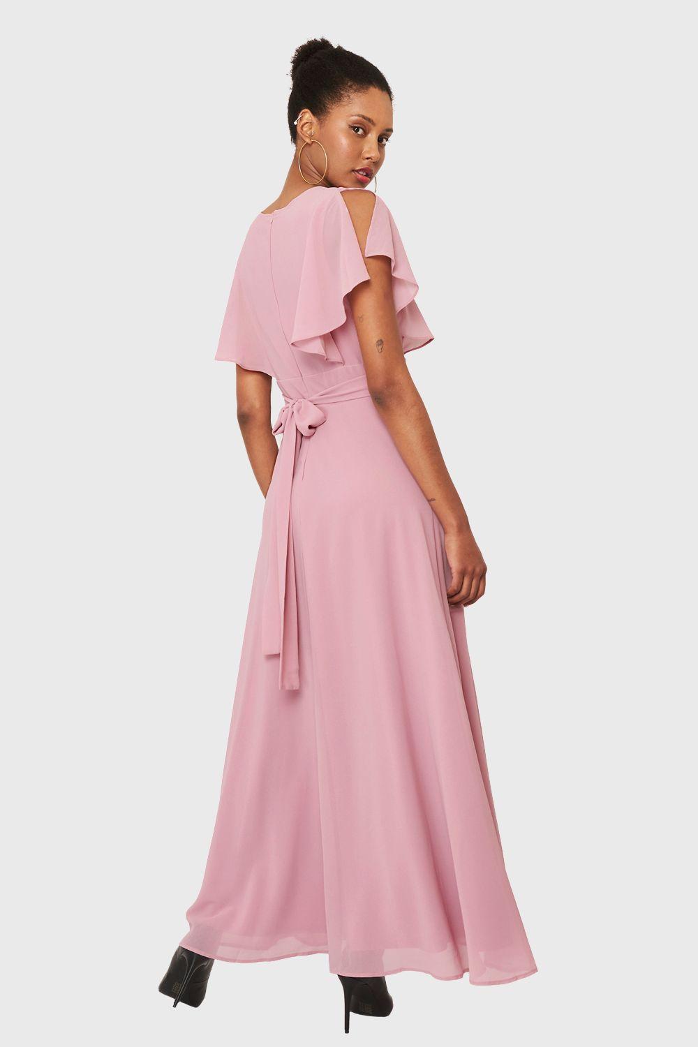 Vestido Largo Rosado Nicopoly-3