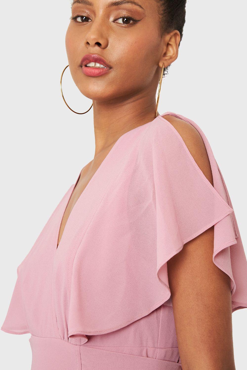 Vestido Largo Rosado Nicopoly-5