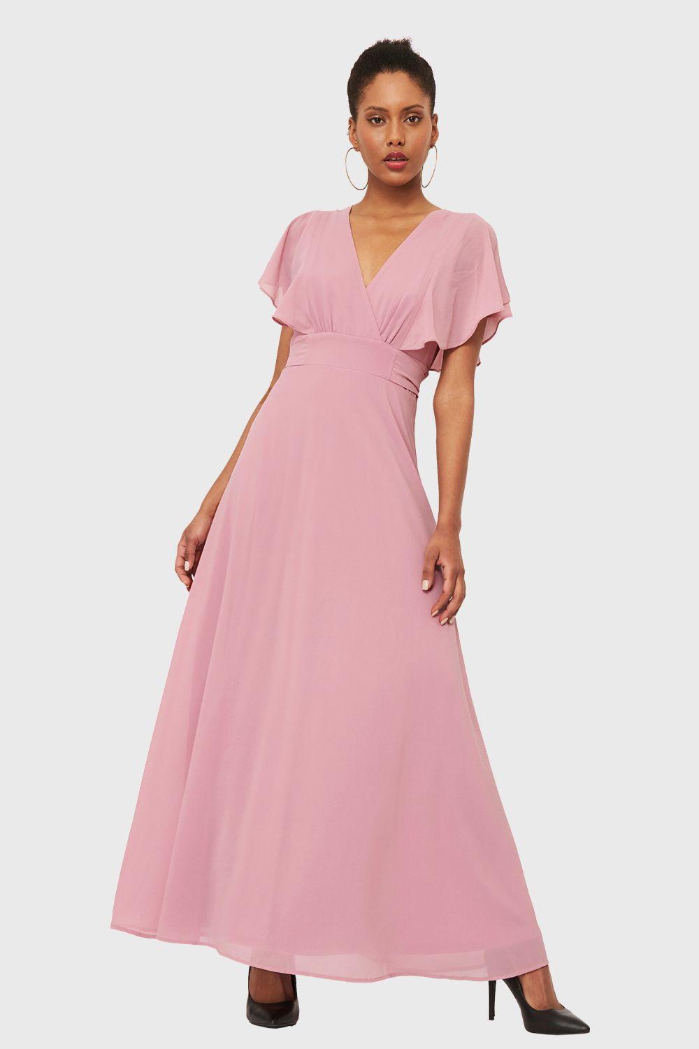 Vestido Largo Rosado Nicopoly-1