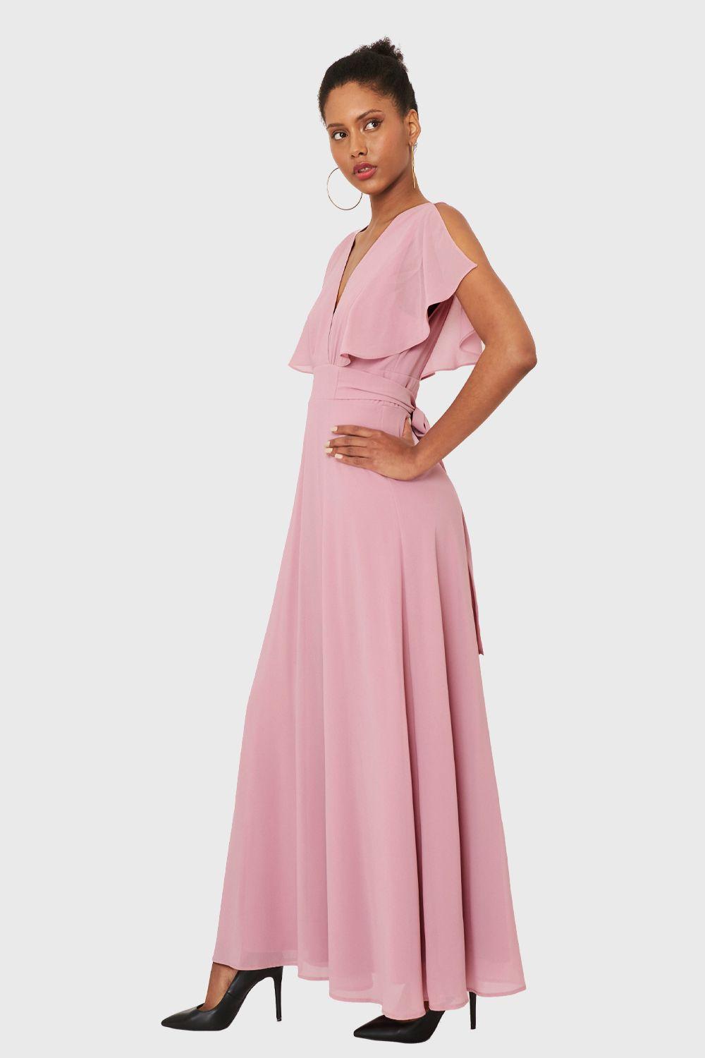 Vestido Largo Rosado Nicopoly-2