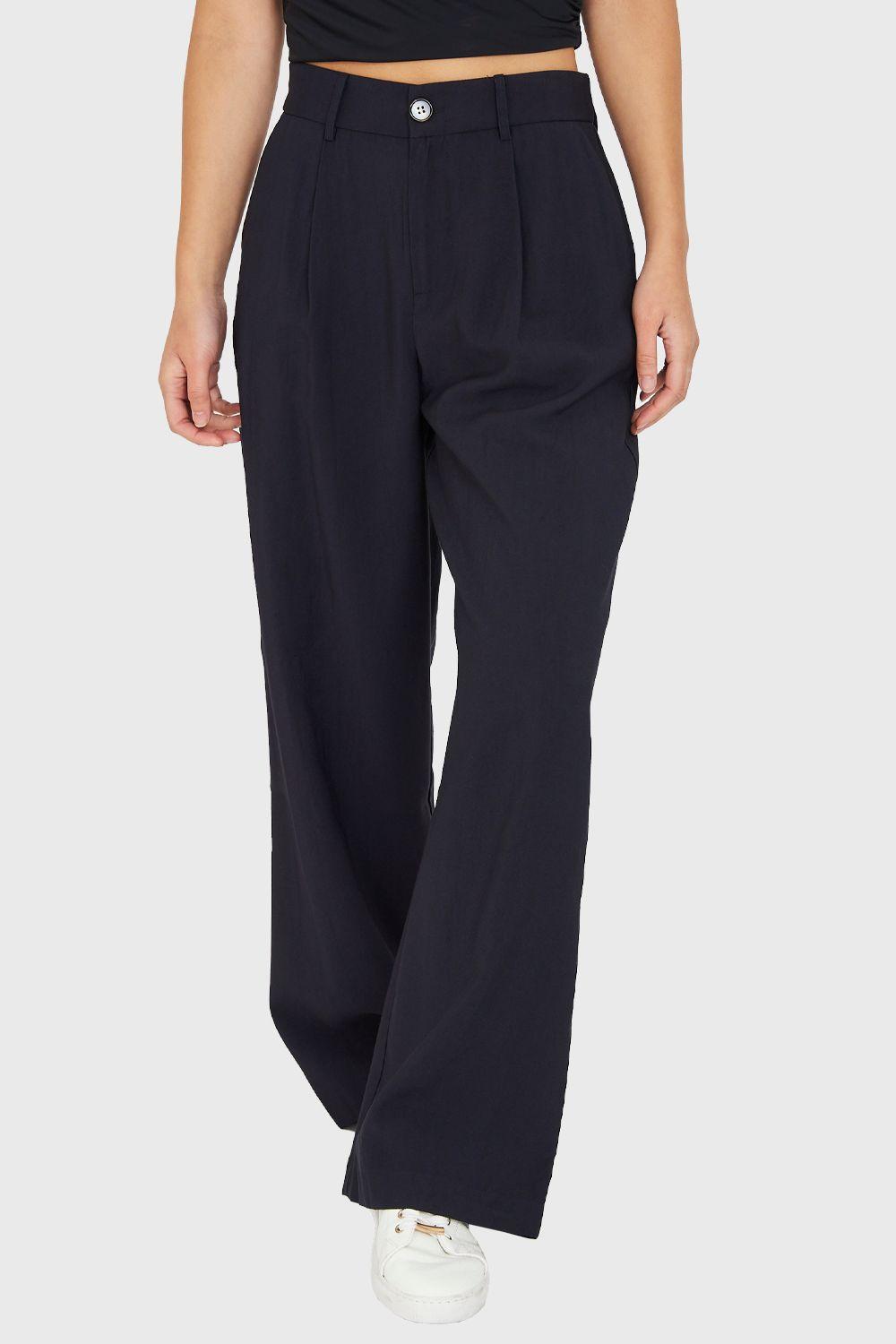 Pantalón Pretina Ancha Azul Marino Nicopoly-4