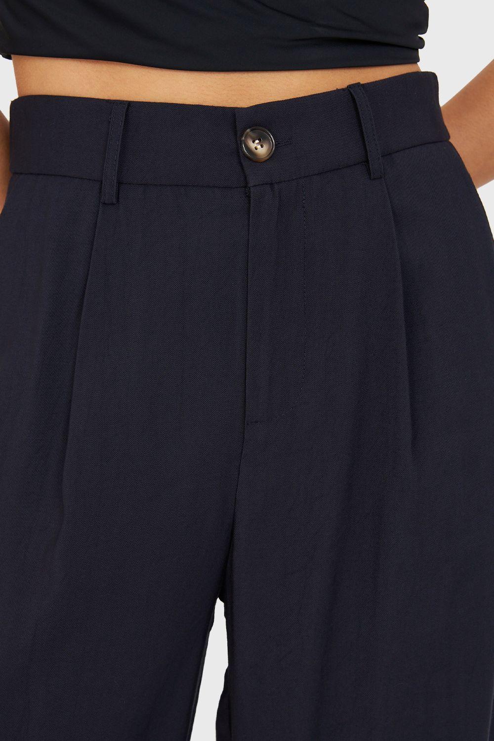 Pantalón Pretina Ancha Azul Marino Nicopoly-5
