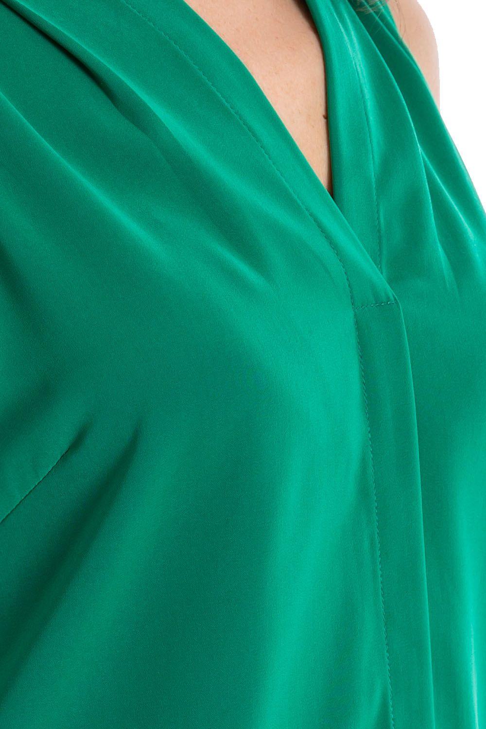 Blusa Pinzas Hombros Verde Nicopoly-3