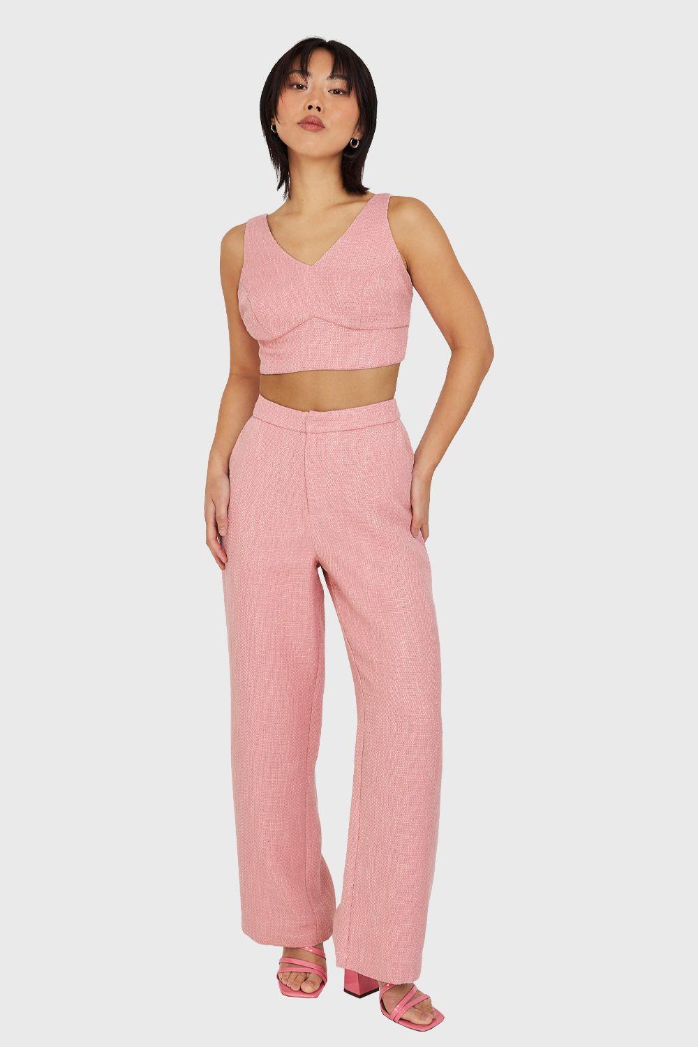 Crop Top Jaspeado Rosado Nicopoly-1
