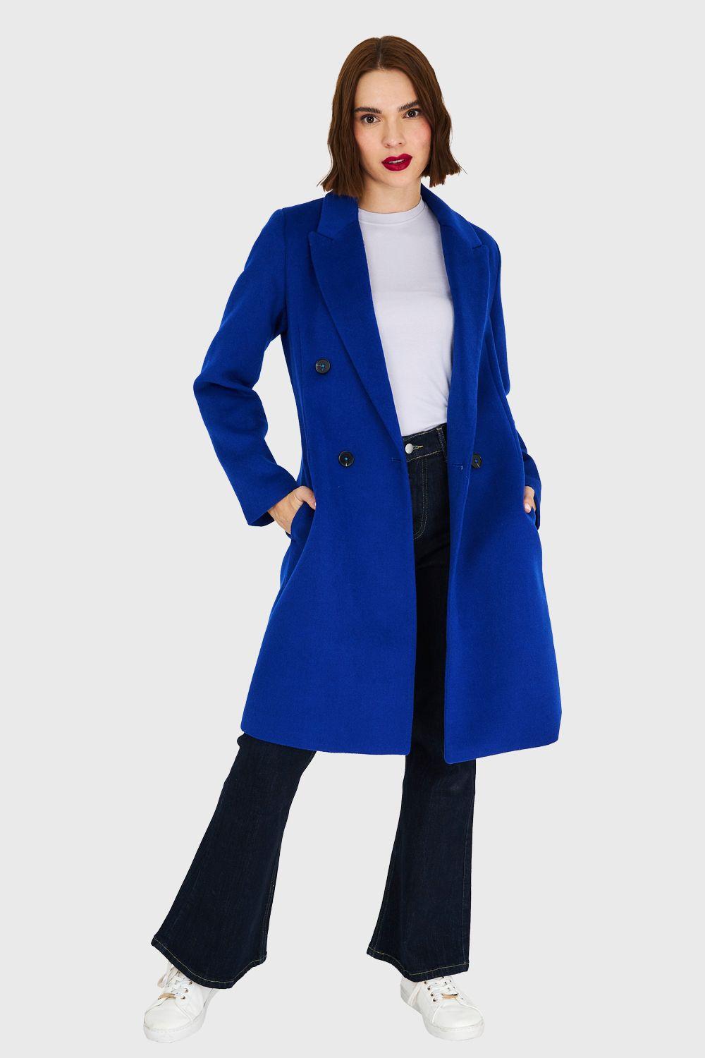 Abrigo 4 Botones Azul Eléctrico Nicopoly-1