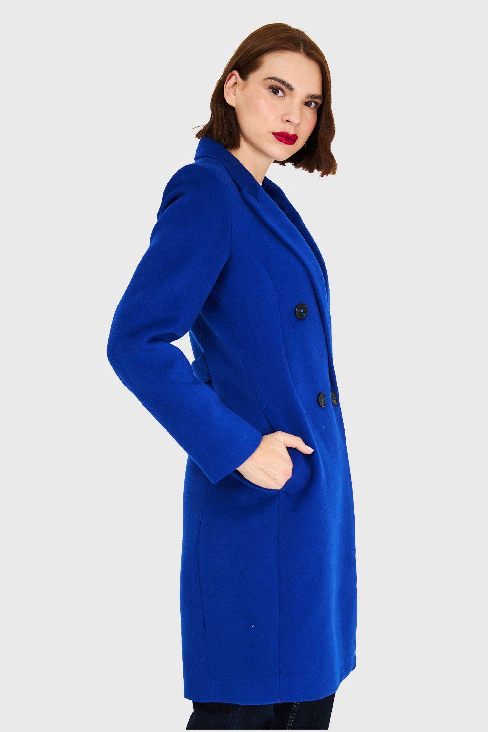 Abrigo 4 Botones Azul Eléctrico Nicopoly-2