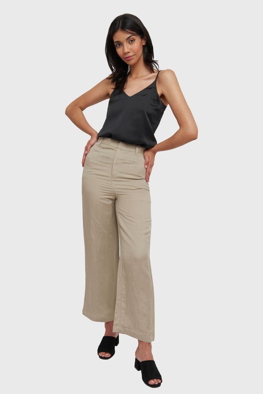 Top Tipo Satín Negro Nicopoly-1