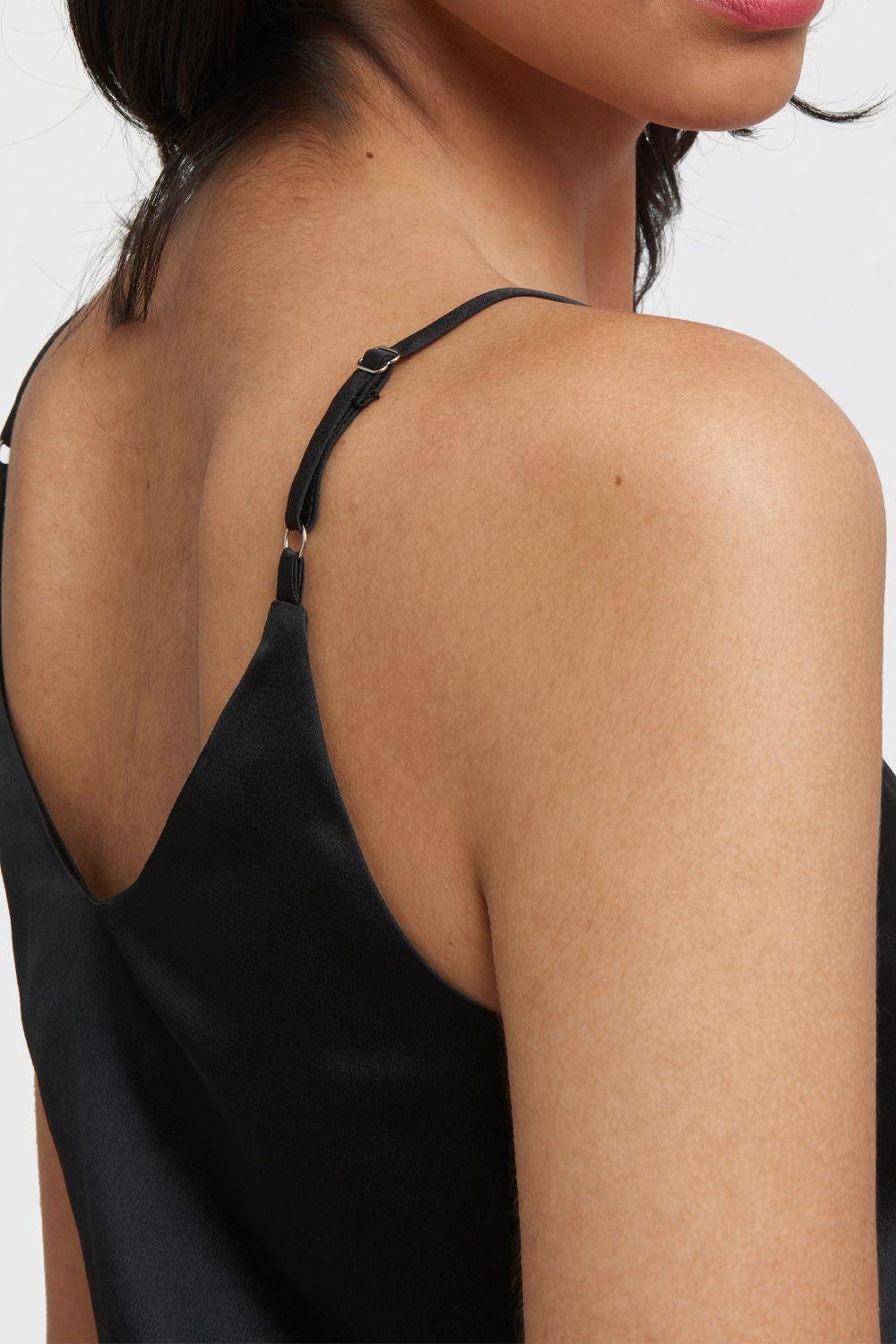 Top Tipo Satín Negro Nicopoly-5