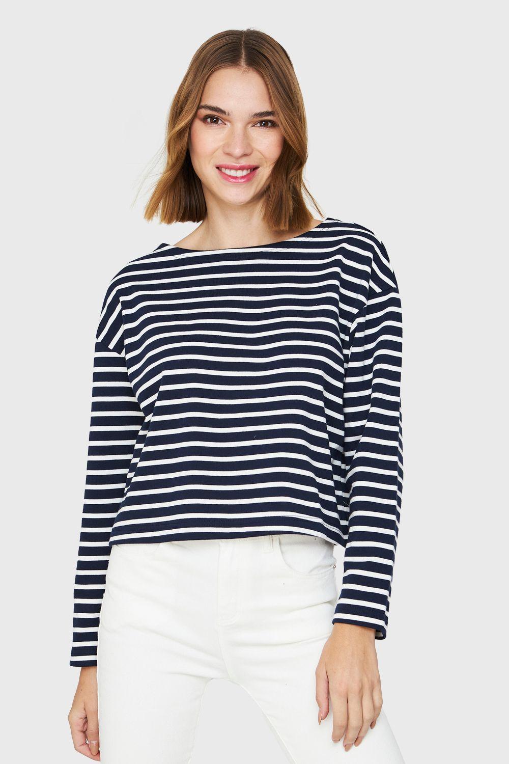 Polera Rayas Marinera Azul/Blanco Nicopoly-4