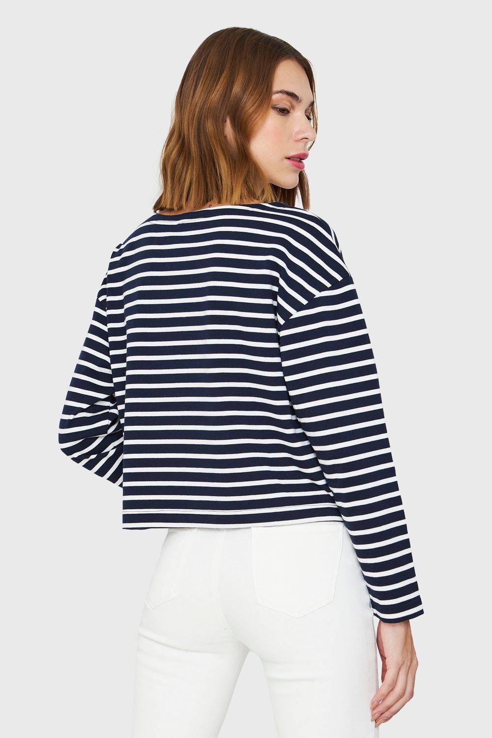 Polera Rayas Marinera Azul/Blanco Nicopoly-3