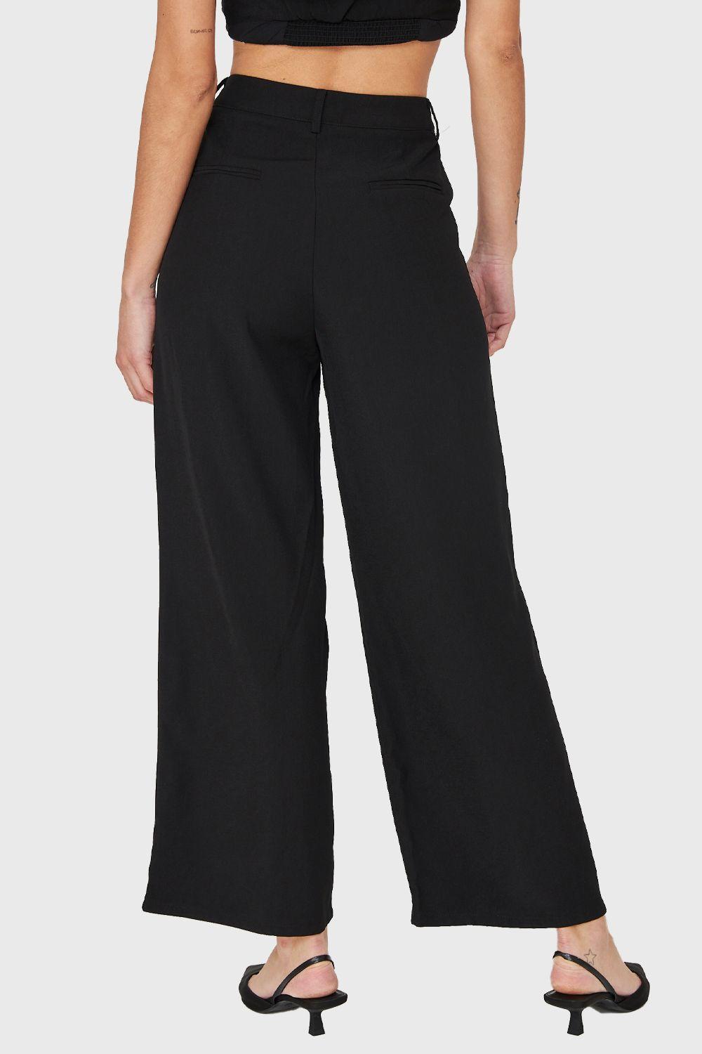 Pantalón Pinzas Ancho Negro Nicopoly-3