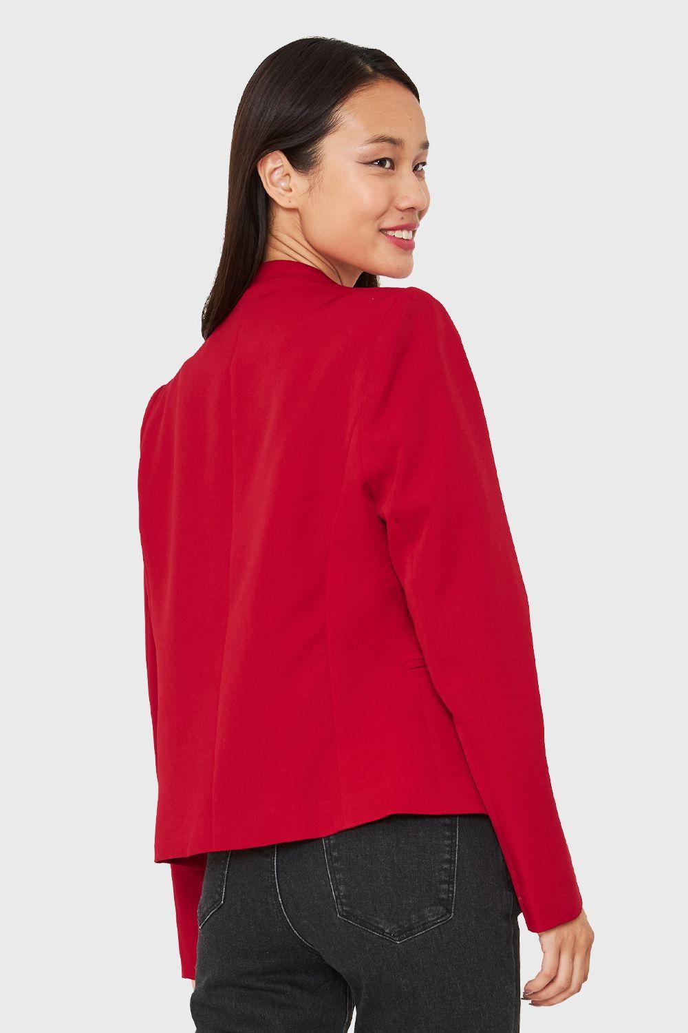 Blazer Entallado Clásico Rojo Nicopoly-3