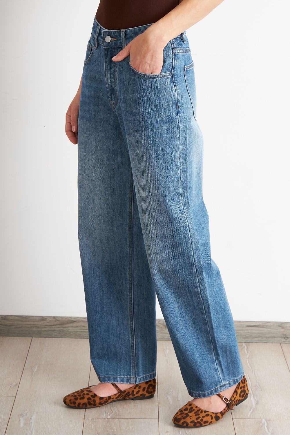 Jeans Pierna Recta Celeste Nicopoly-2