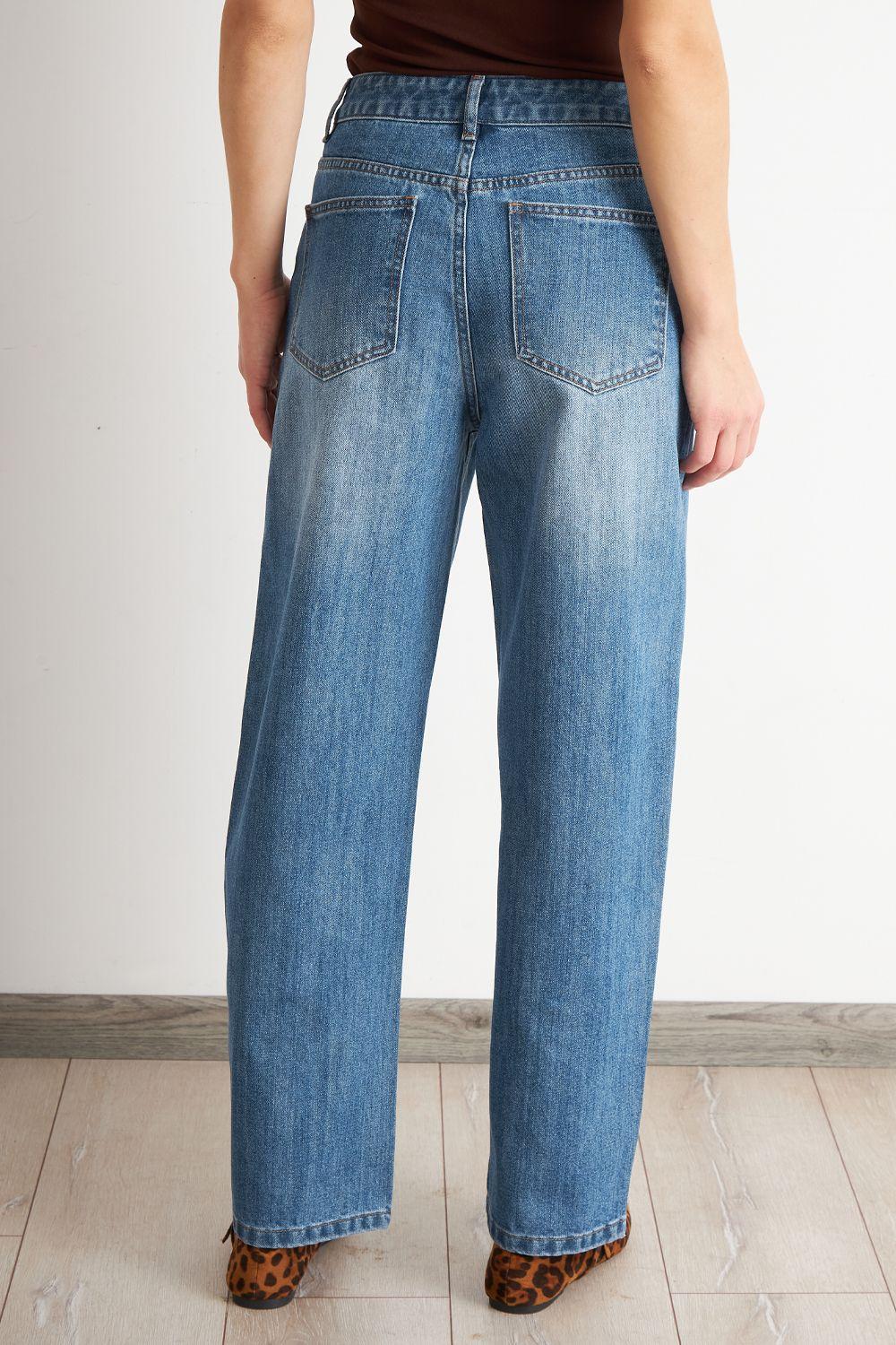 Jeans Pierna Recta Celeste Nicopoly-3