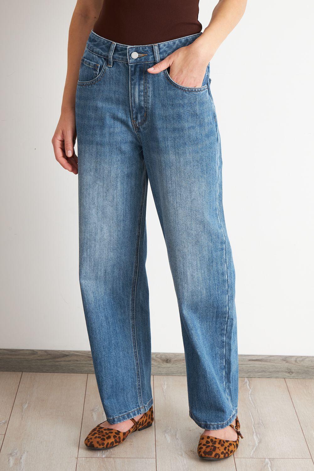 Jeans Pierna Recta Celeste Nicopoly-4