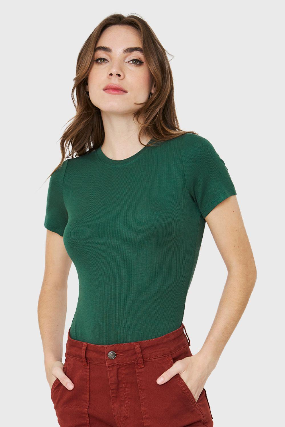 Body Manga Corta Verde Nicopoly-4