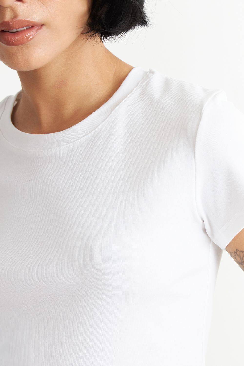 Polera Manga Corta Básica Blanco Nicopoly-5