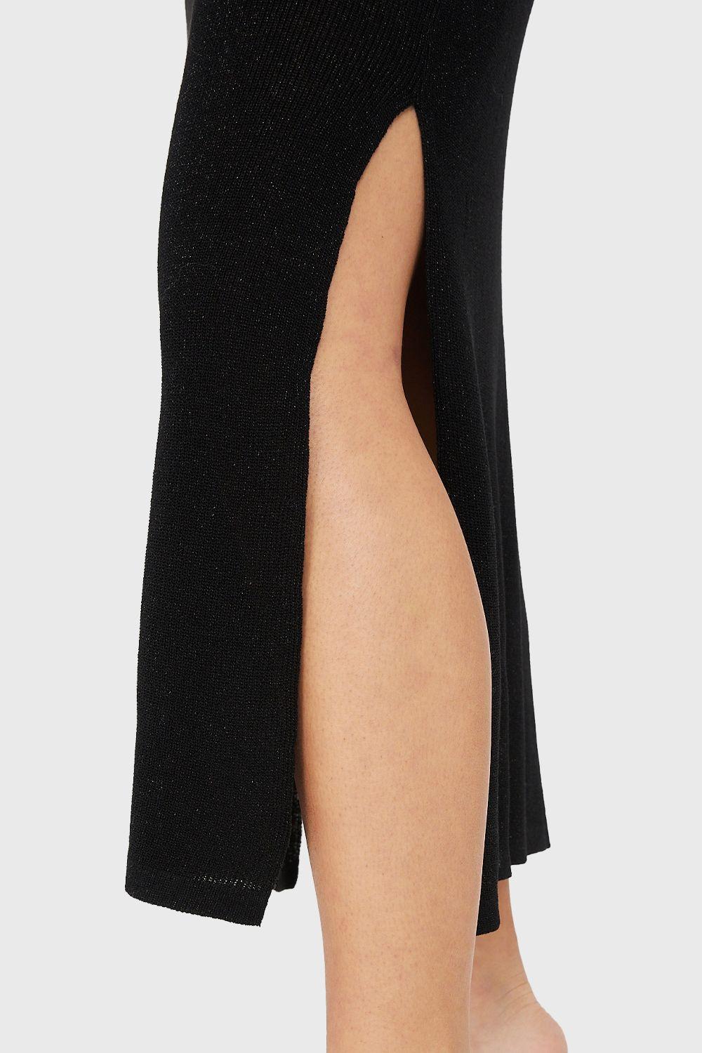 Vestido Holgado Con Brillos Negro Nicopoly-5