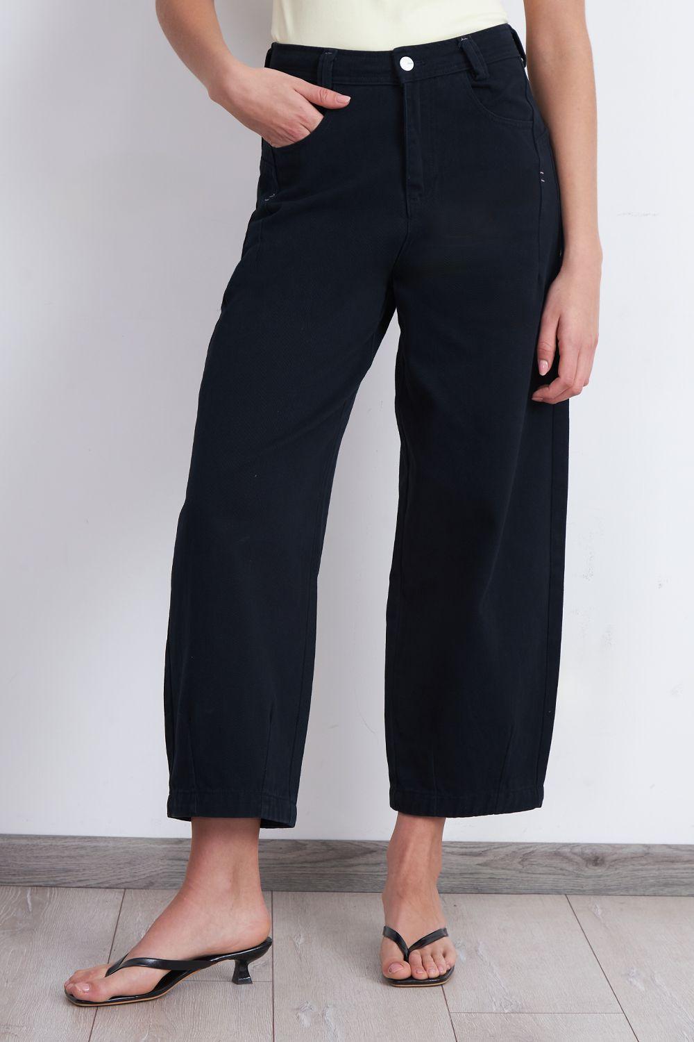 Jeans Corte Barrel Azul Marino Nicopoly-0
