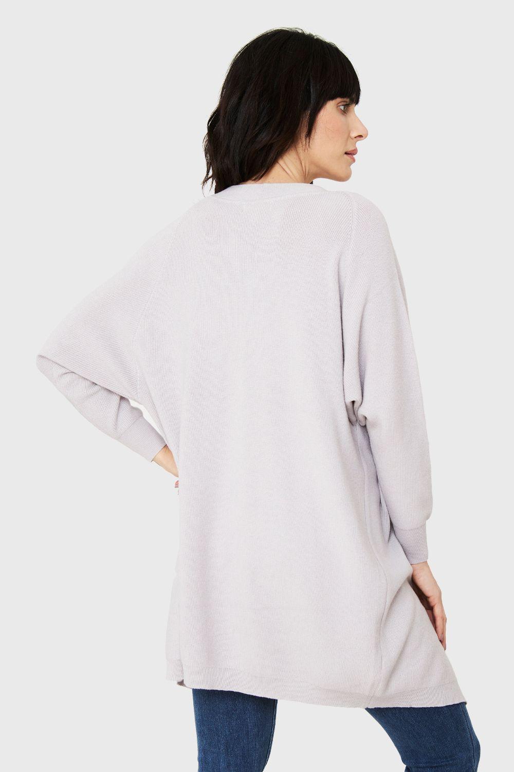 Cárdigan Manga Kimono Gris Nicopoly-3