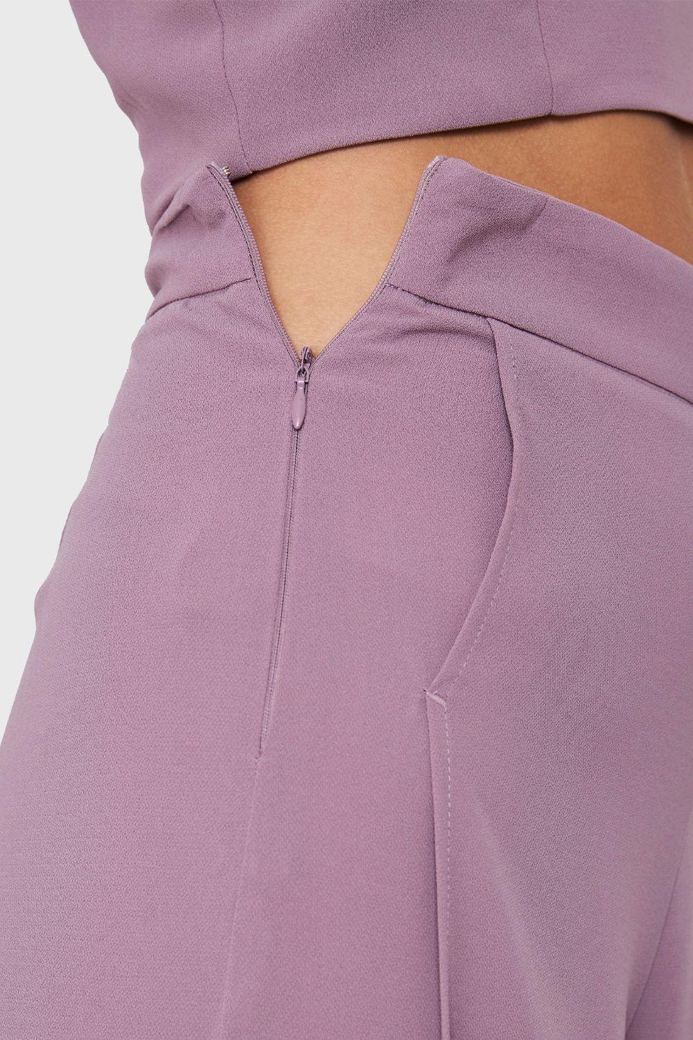 Pantalón Palazzo Tajos Lila Nicopoly-5