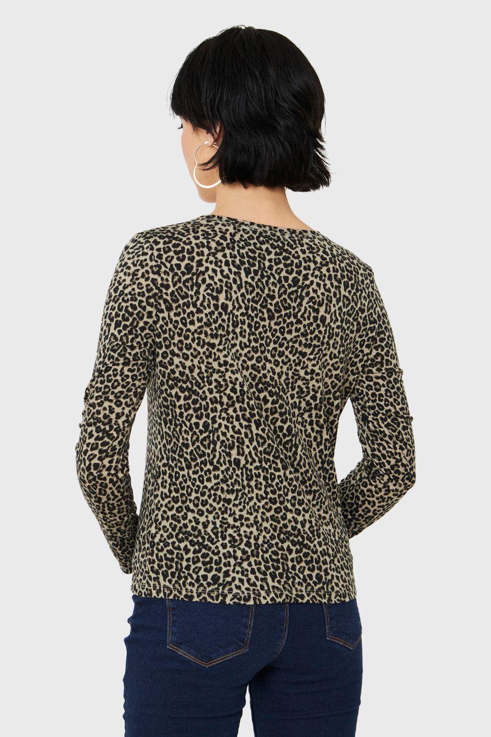 Polera Manga Larga Leopard Oliva Nicopoly-3