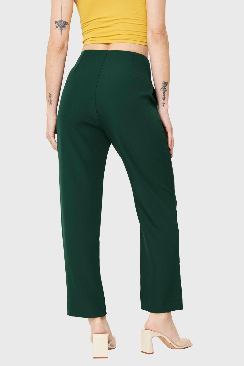 Pantalón Pinzas Verde Nicopoly-3