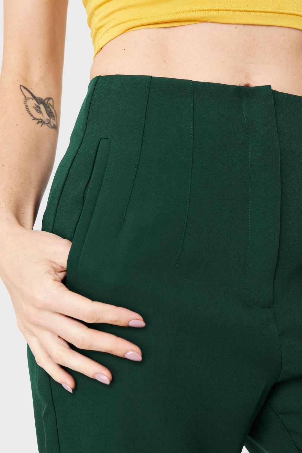 Pantalón Pinzas Verde Nicopoly-5