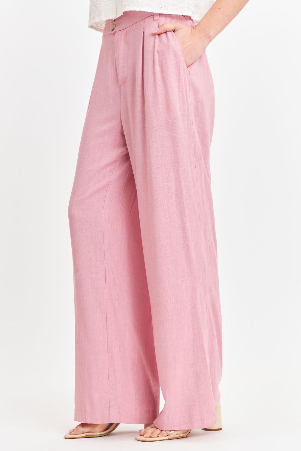 Pantalón Dos Botones Rosado Nicopoly-2