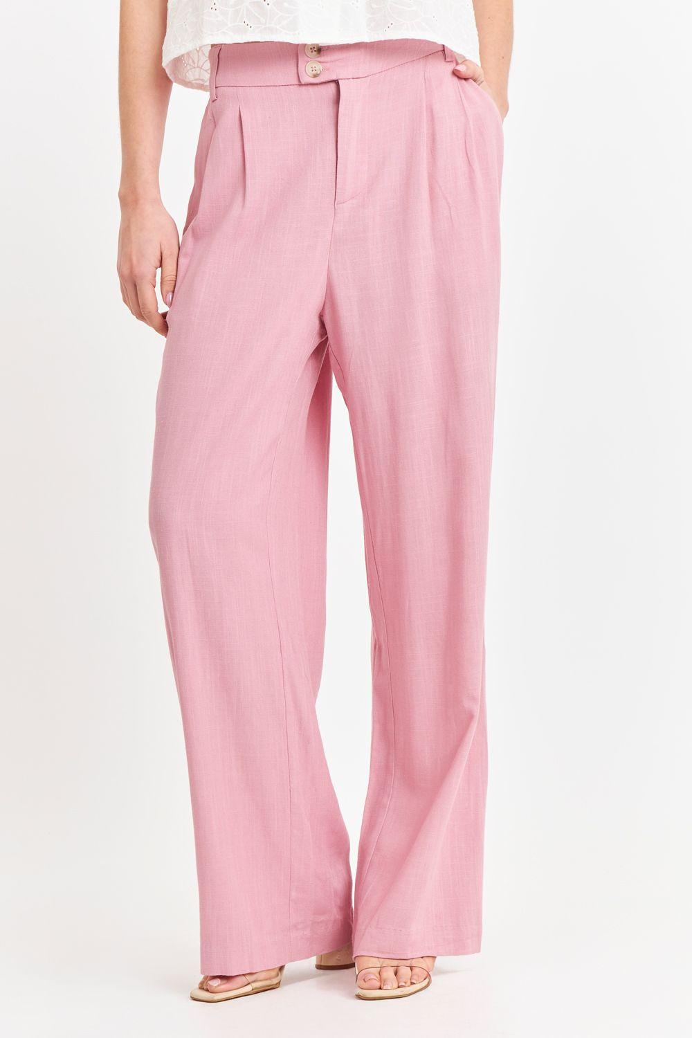 Pantalón Dos Botones Rosado Nicopoly-4