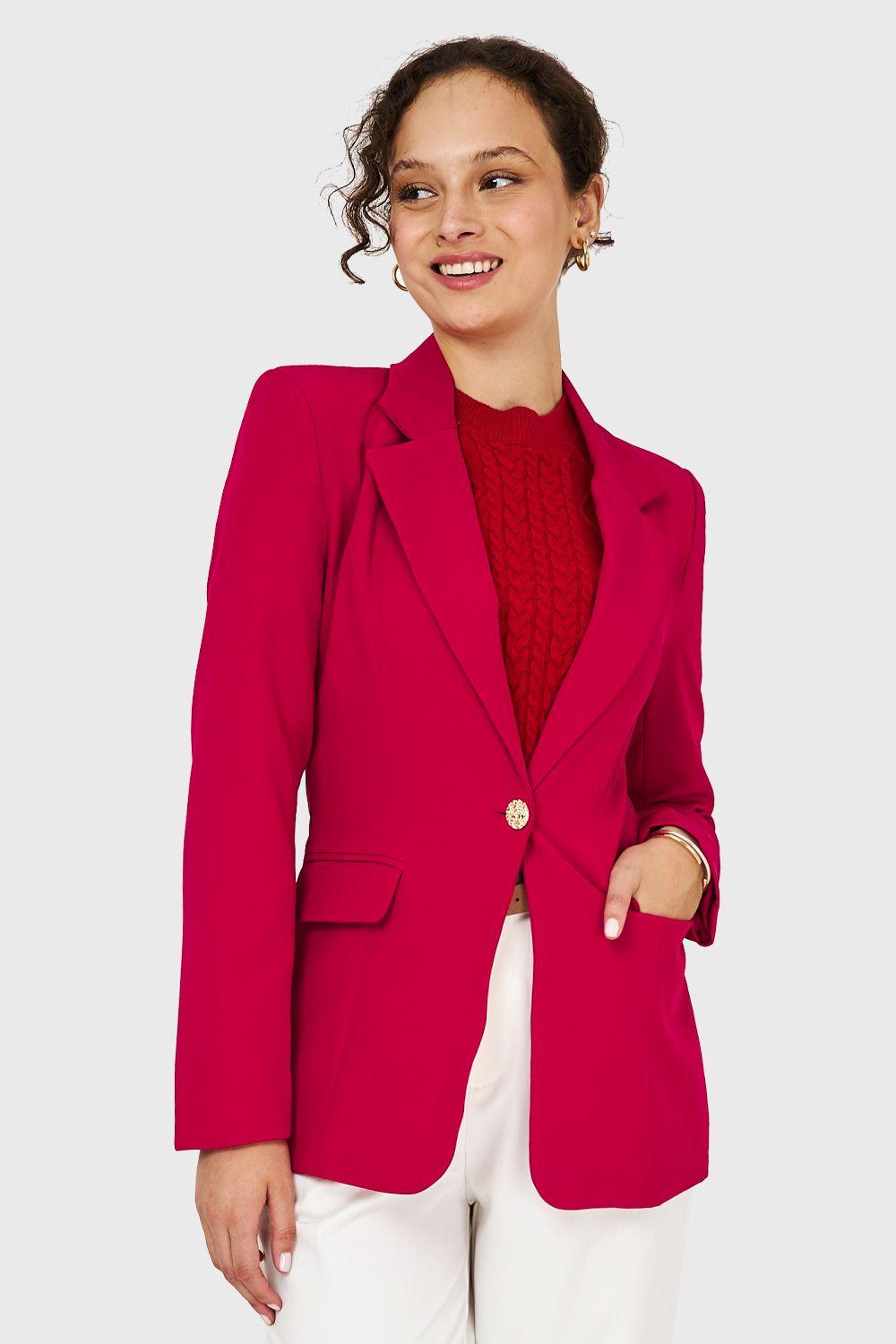 Blazer Un Botón Rojo Nicopoly-4